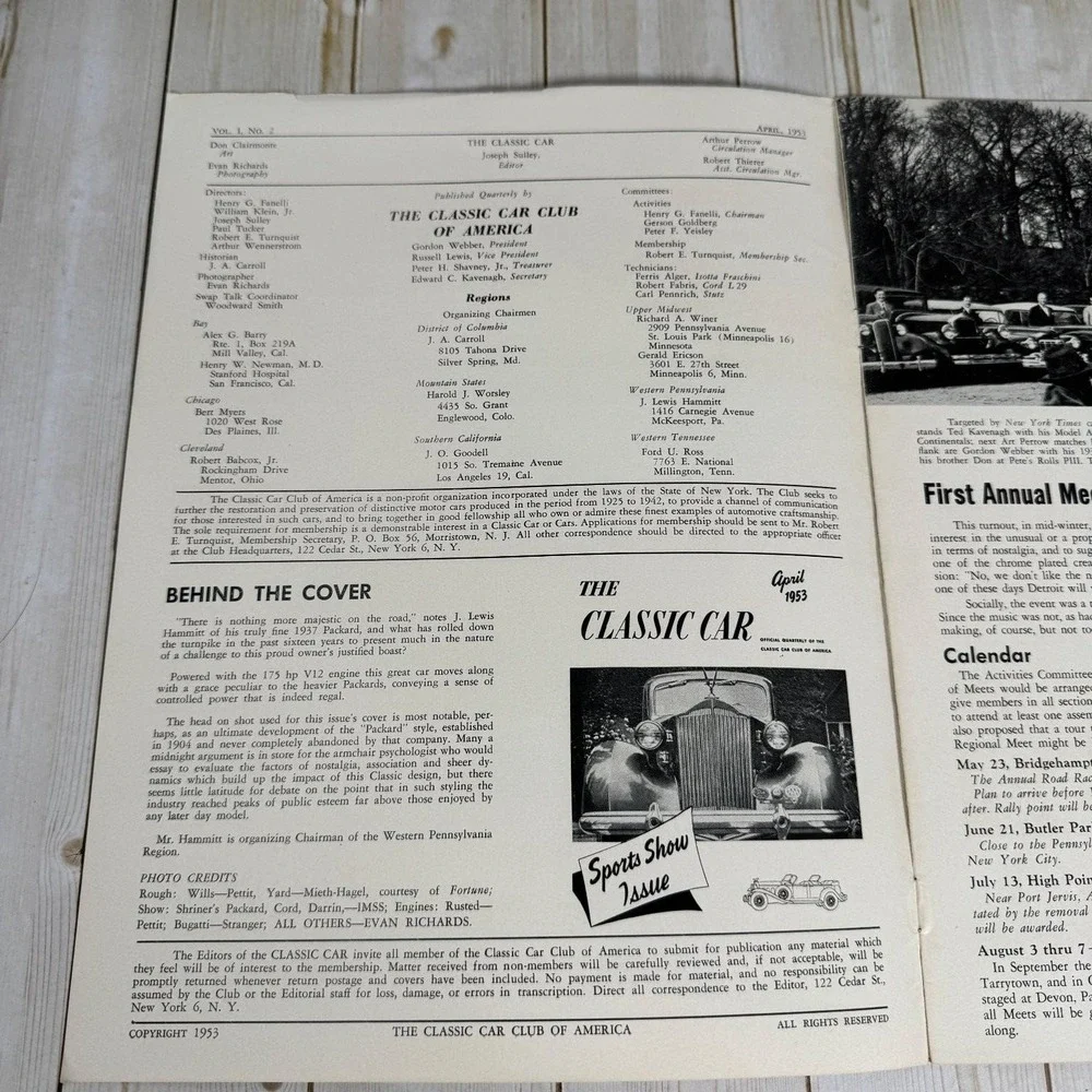The Classic Car April 1953 Sports Show Issue Vintage Automobile Magazine